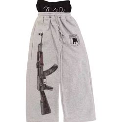 Y2K Grey Printed Pants PREPAYMENT