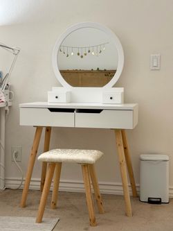 Vanity with stool