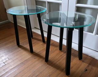 Ashley Furniture Glass / Metal side tables