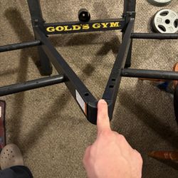 Golds Gym Plate Rack - Adjustable Dumbbells 