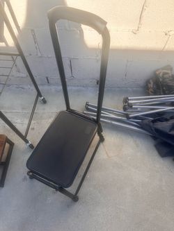 Black Step Stool with Handle