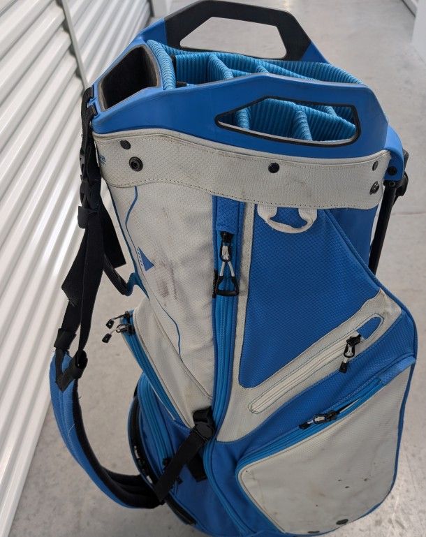 Blue/White Sun Mountain C-130 Stand/Carry Golf Bag