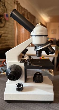 Student Compound Microscope White and Black