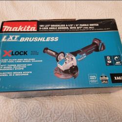 18v LXT Brushless 4-1/2" /5" Paddle Switch X Lock Angle Grinder w/AFT Tool Only
