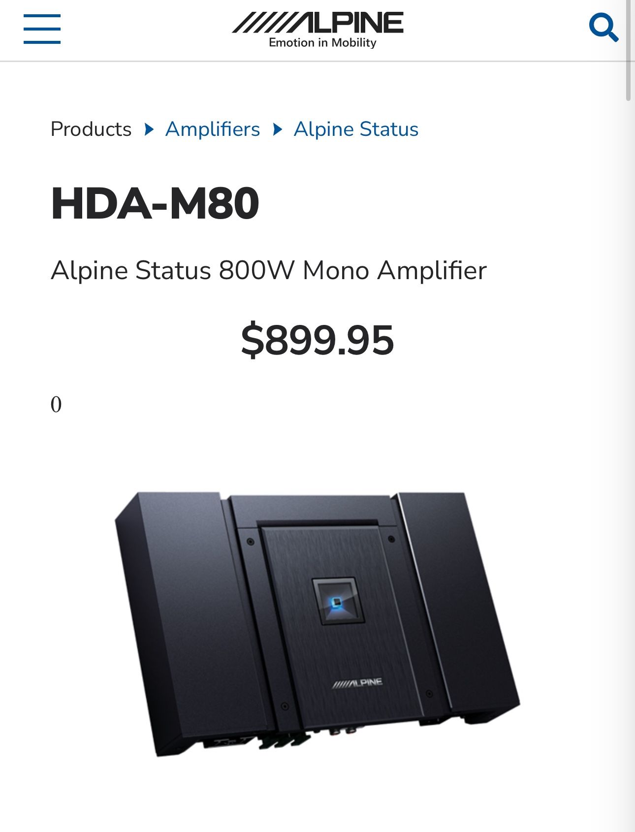 Alpine amplifier And Subwoofer