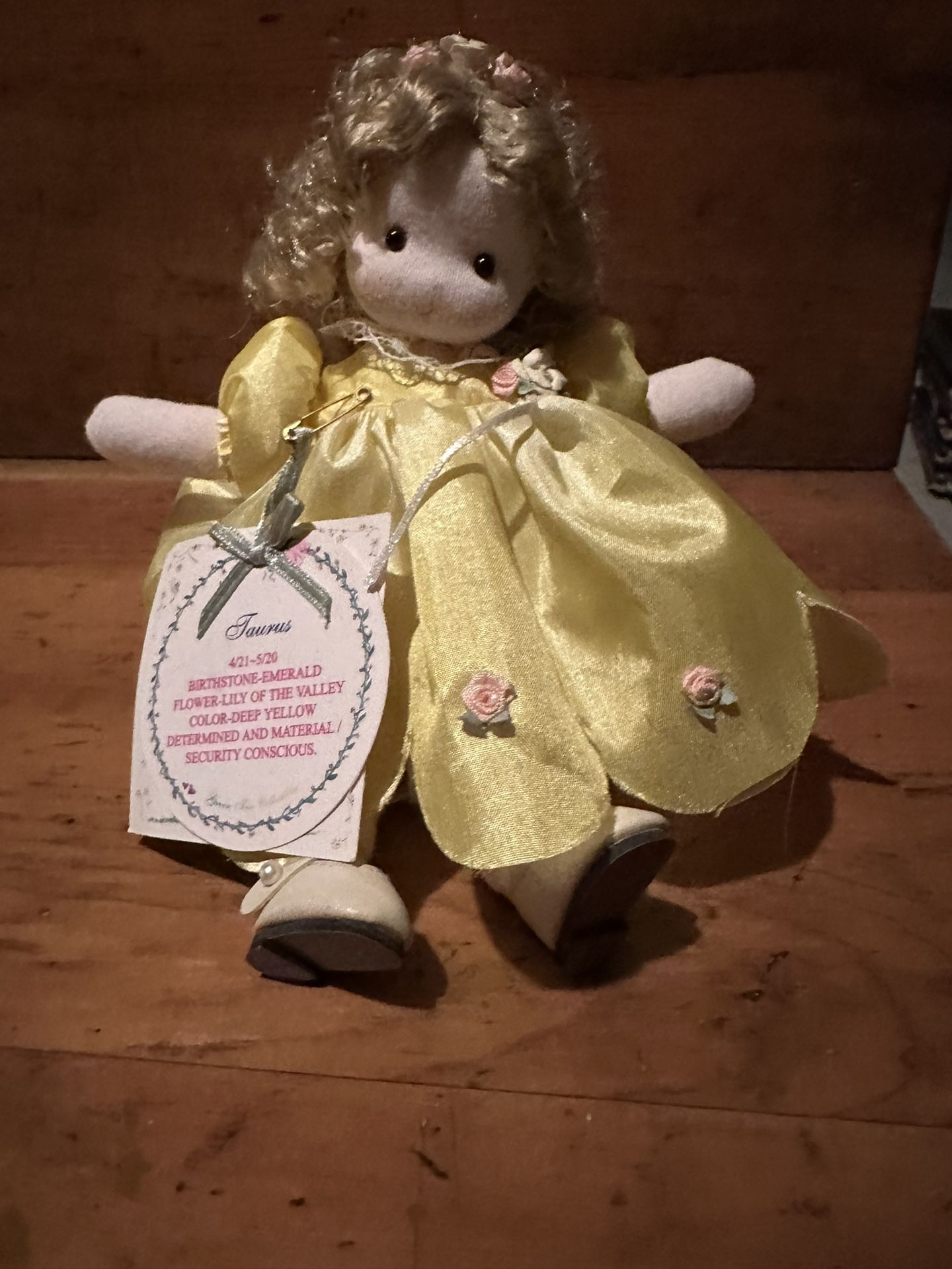Vintage Green Tree Musical Dolls of the Month Taurus Horoscope