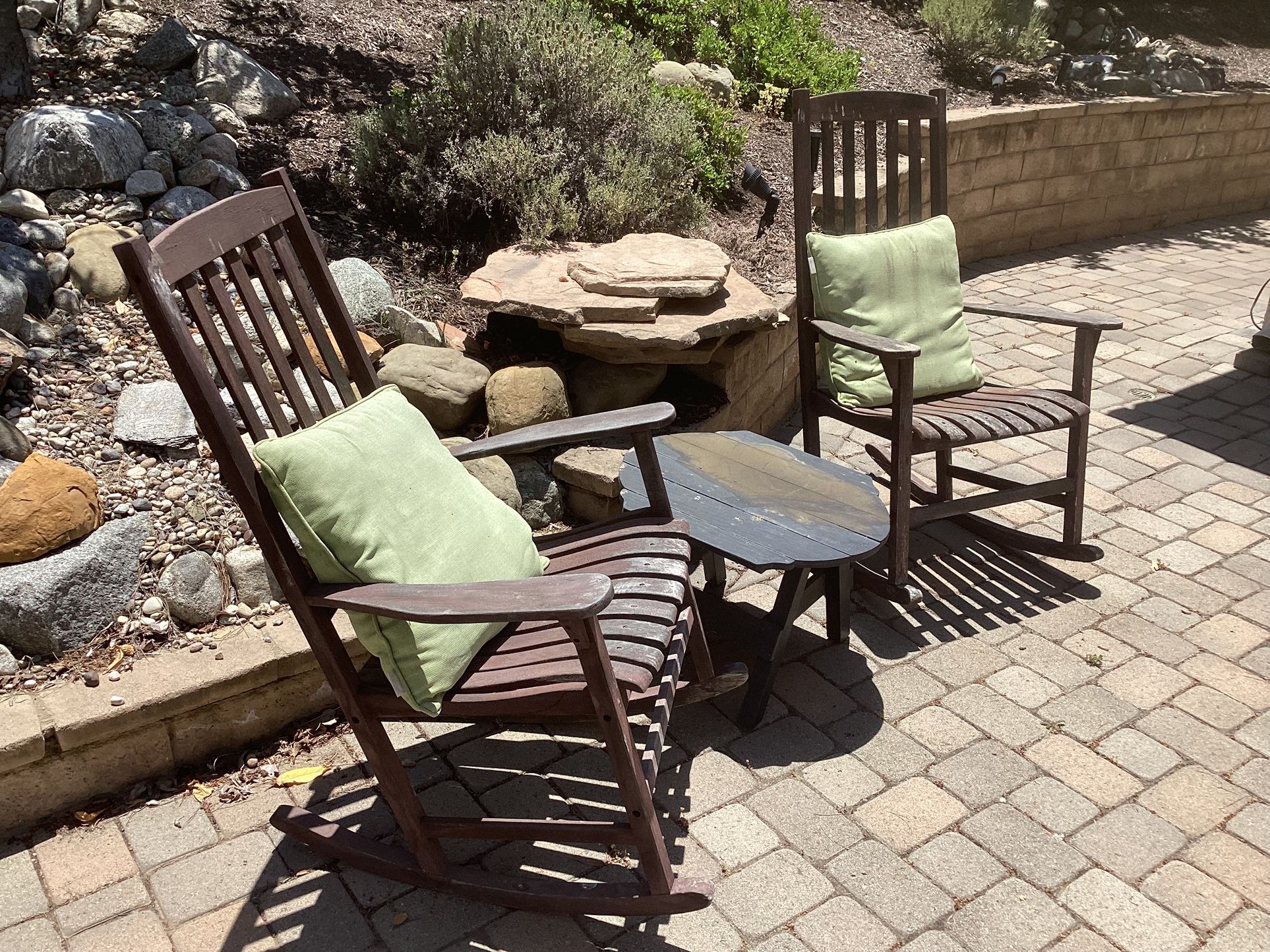 Wood Rockers With Table