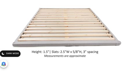 Ultra Low-Profile Mattress Foundation – 1.5" Organic Wood Bunkie Board