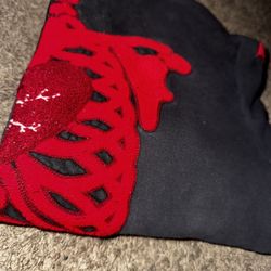 Red Skeleton Zip Up Hoodie