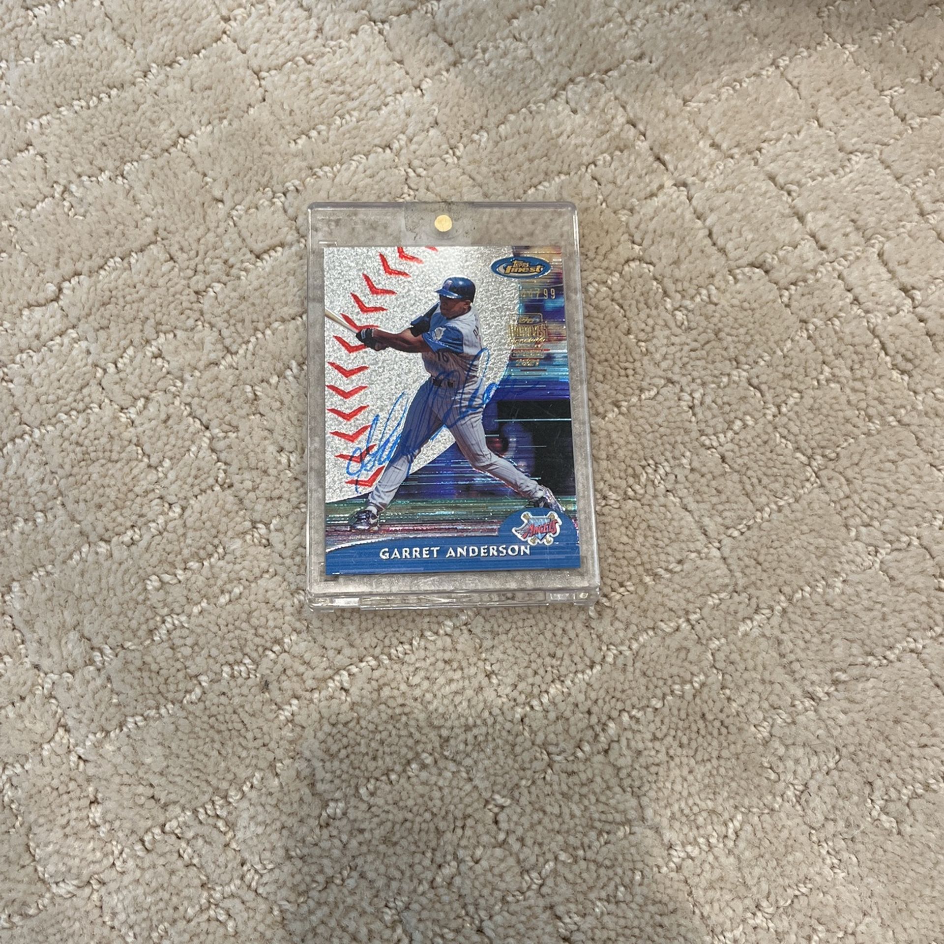 Garret Anderson Auto 44/99 Baseball Card