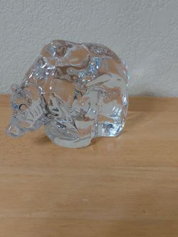 Orresfor Crystal Bear Signed