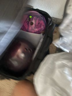 Bowling bag, men and women’s ball and shoes