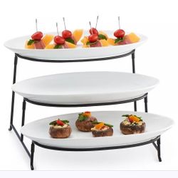 Sale!!New Food Network™ 3-Tier Plate Server (15 1/4"L x 8"W (each)reseda ca 91335)