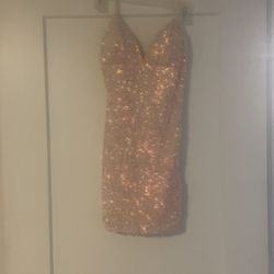 Party Pink Sequence Dress
