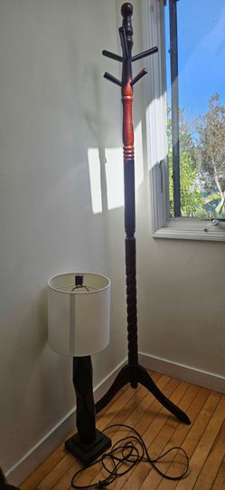 Free! Lamp and Wooden Coat Rack