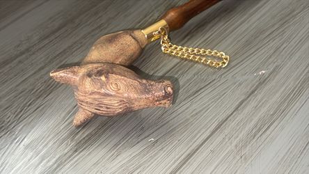 Carved Wood Horse Head Walking Cane Handle