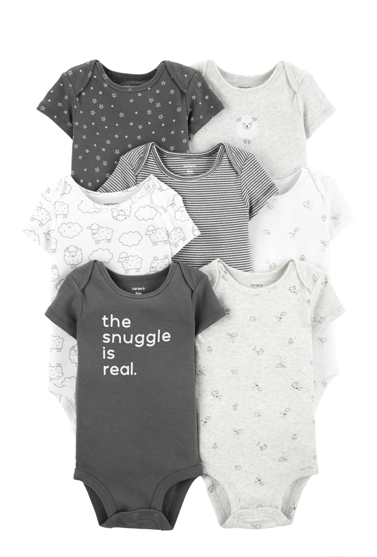 Carters 7 pack onesies 12 months new w/ tags attached