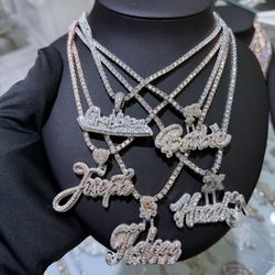 VVS CUSTOM 2” PENDANT & 3mm TENNIS CHAIN DEAL - Passes Diamond Tester, Top Quality