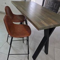 Counter Height Table And 2 Bar Chairs