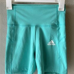 Adidas Women's Size S Biker Shorts Mint Green PERFECT Condition
