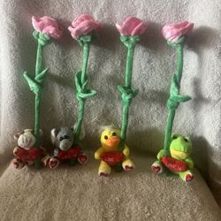 Rose With I Love You Keychain Valentine