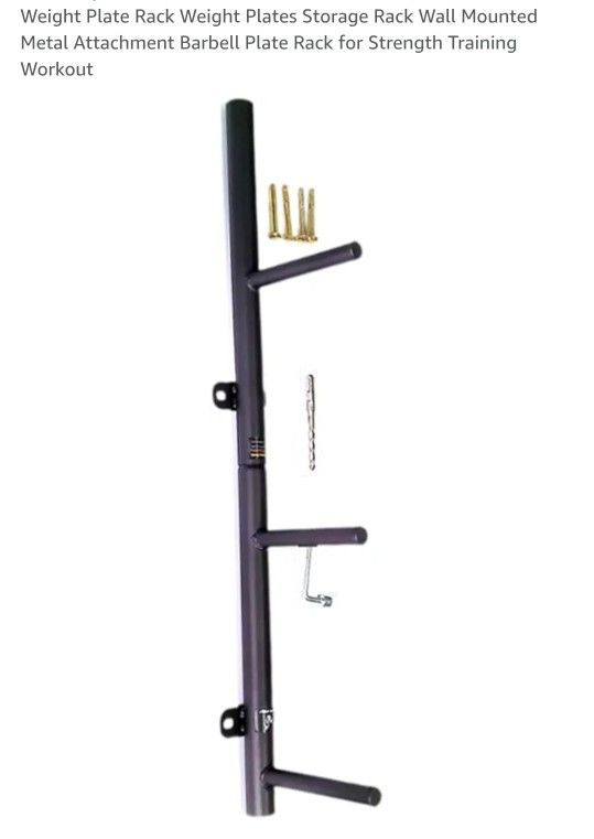 Weight Plate Rack Weight Plates Storage Rack Wall Mounted Metal Attachment Barbell Plate Rack for Strength Training Workout