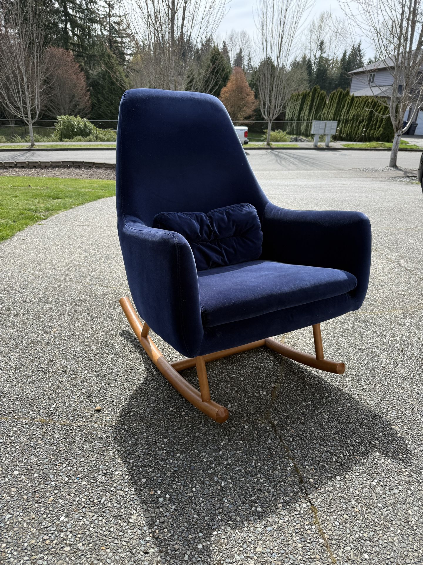 CB2 Mid century Modern Rocking Chair