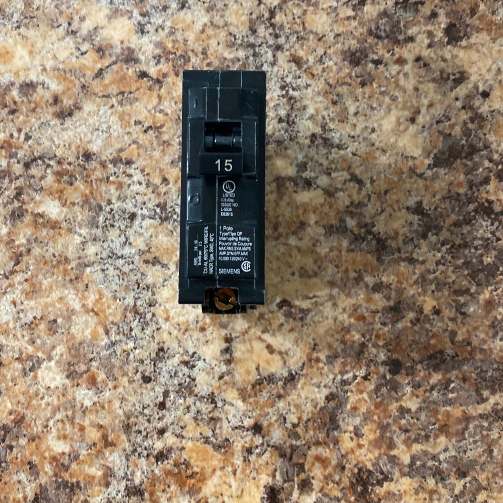 Siemens QP 15-Amp 1-Pole Standard Trip Circuit Breaker