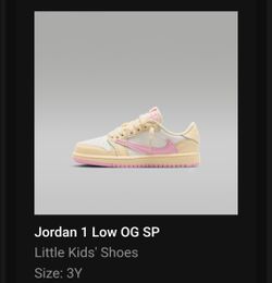 Nike Air Jordan 1 Travis Scott shy pink 3y