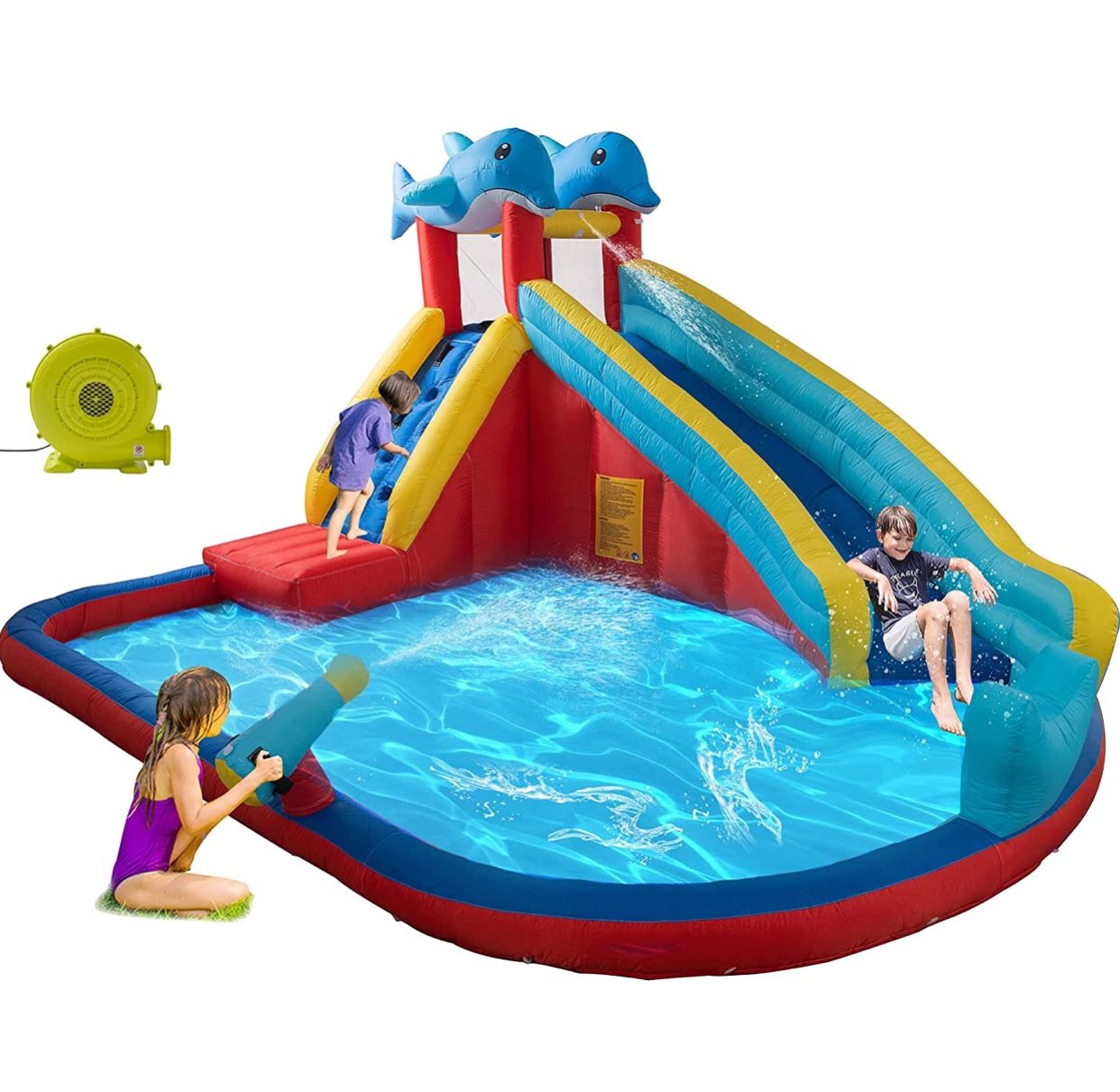 Inflatable Water Slides Bounce House for Kids 