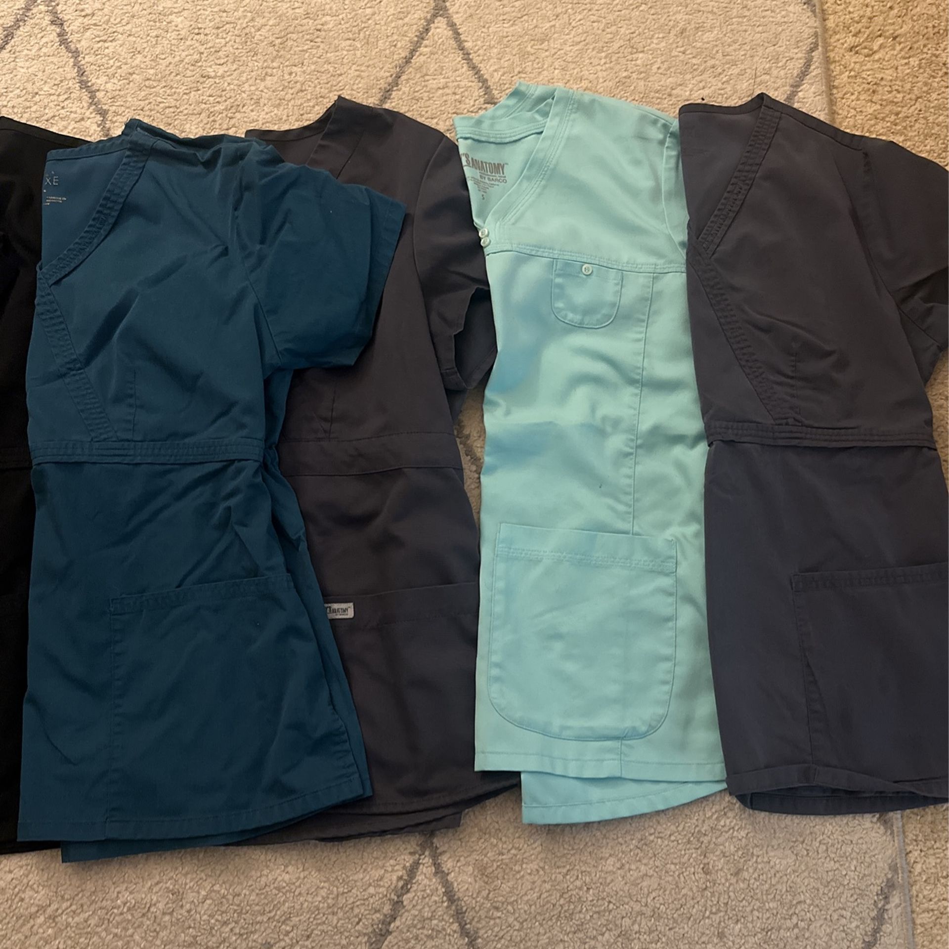 Scrubs Size Small Tops And Some Various Medium Bottoms. 