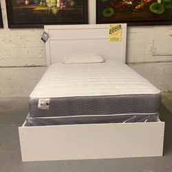 Full Ashley Bed With Mattress & Box Springs New