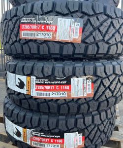 LT285 70 17 NITTO RIDGE GRAPPLERS BRAND NEW TIRE TIRES $290 EACH OR $1160 FOR A SET OF 4 WHILE SUPPLIES LAST FINANCING AVAILABLE DELIVERY AVAILABLE