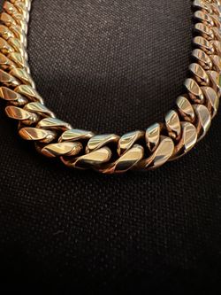 14K Solid Gold Cuban Chain
