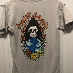 Vans 1966 Light Gray Reaper Graphic Tee Men’s size small 