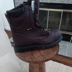 Red Wing boots 2414 11.0 D, Brown, Steel Toe, waterproof, Puncture Resistant