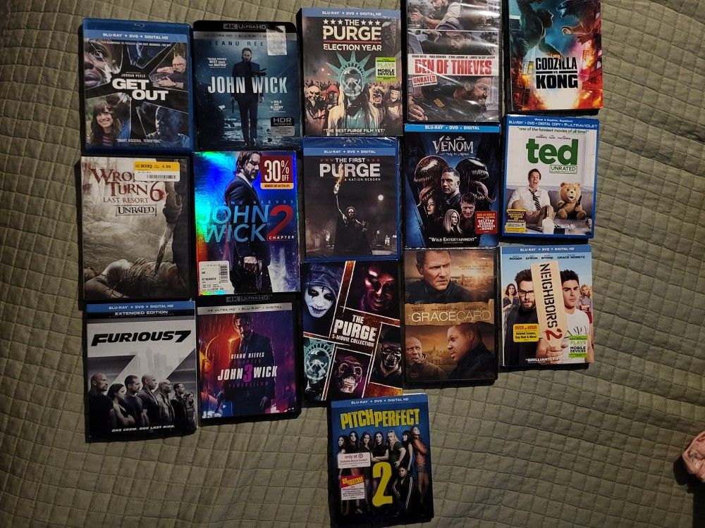 Blu-Ray DVDs.  **$150 For All**