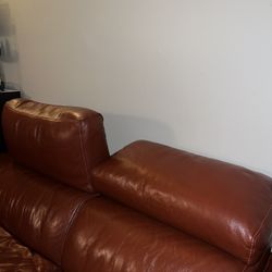 Beautiful Red Leather Sofa 