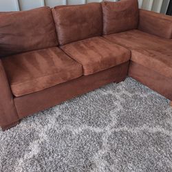 Delivery today. Rich Brown sectional couch . No rips or stains. comfortable 