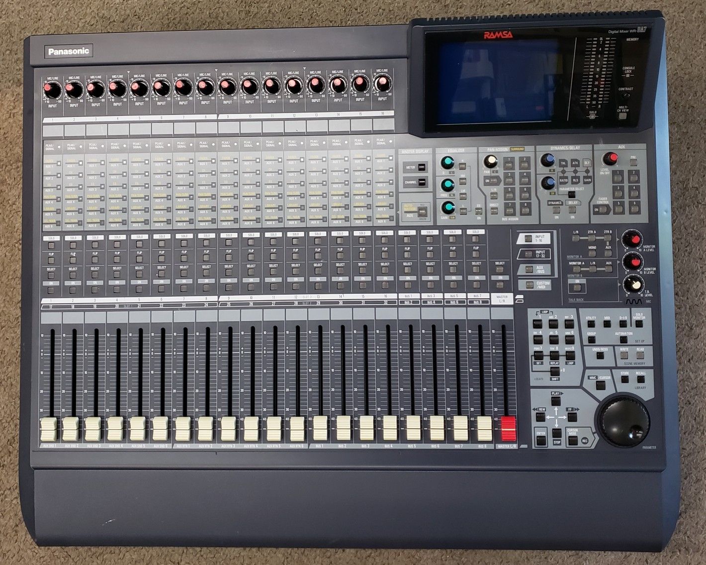 Panasonic Ramsa WR-DA7 Digital Studio Mixer Console (No Cards), w/ Power Cord, Working