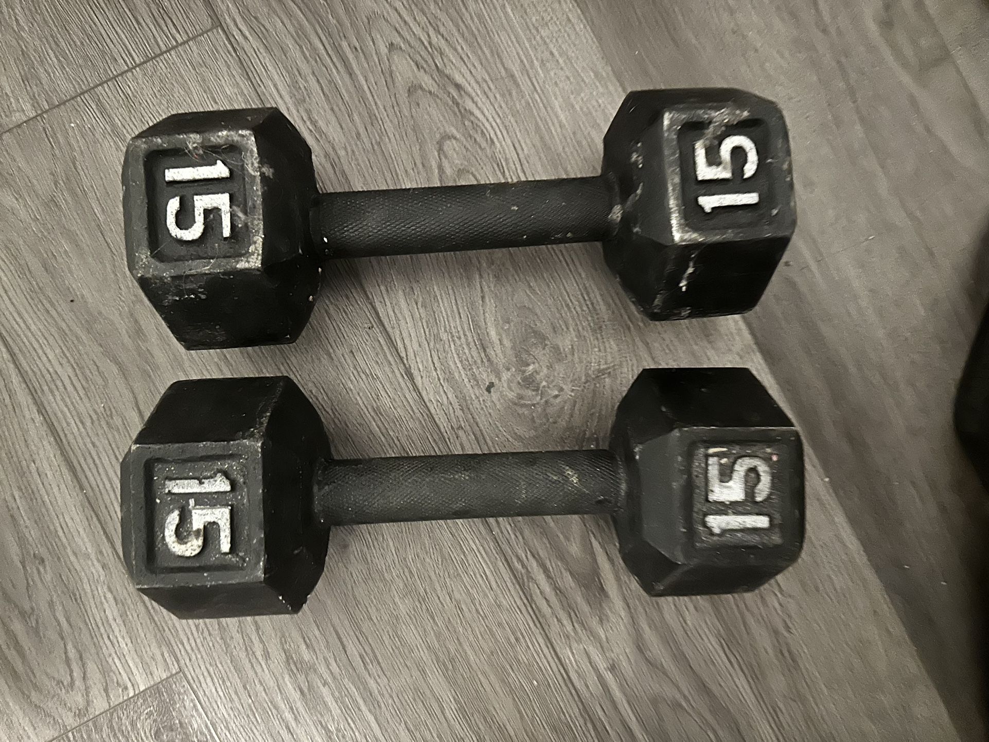 15lb Dumbbells (2) Hexagon 