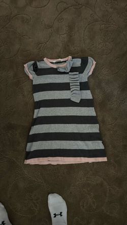 Girls Striped Knit Dress