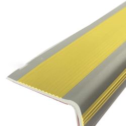 Highly Adhesive Rubber Stair Nosing for Enhanced Safety and Easy Installation yellow