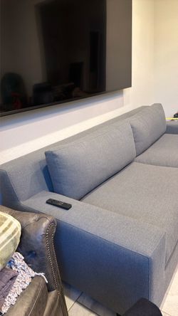 GRAY RESTORATION HARDWARE COUCH JUST GOT NOT USED