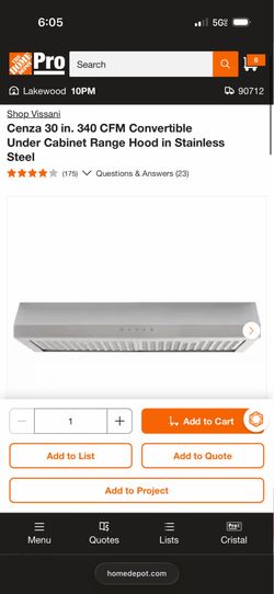 Under cabinet Range hood