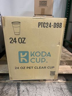 600 count (12/50) 24 oz Pet Cup Clear KODA CUP $30 per box 10 Boxes Available Hacienda/Decatur Ave 