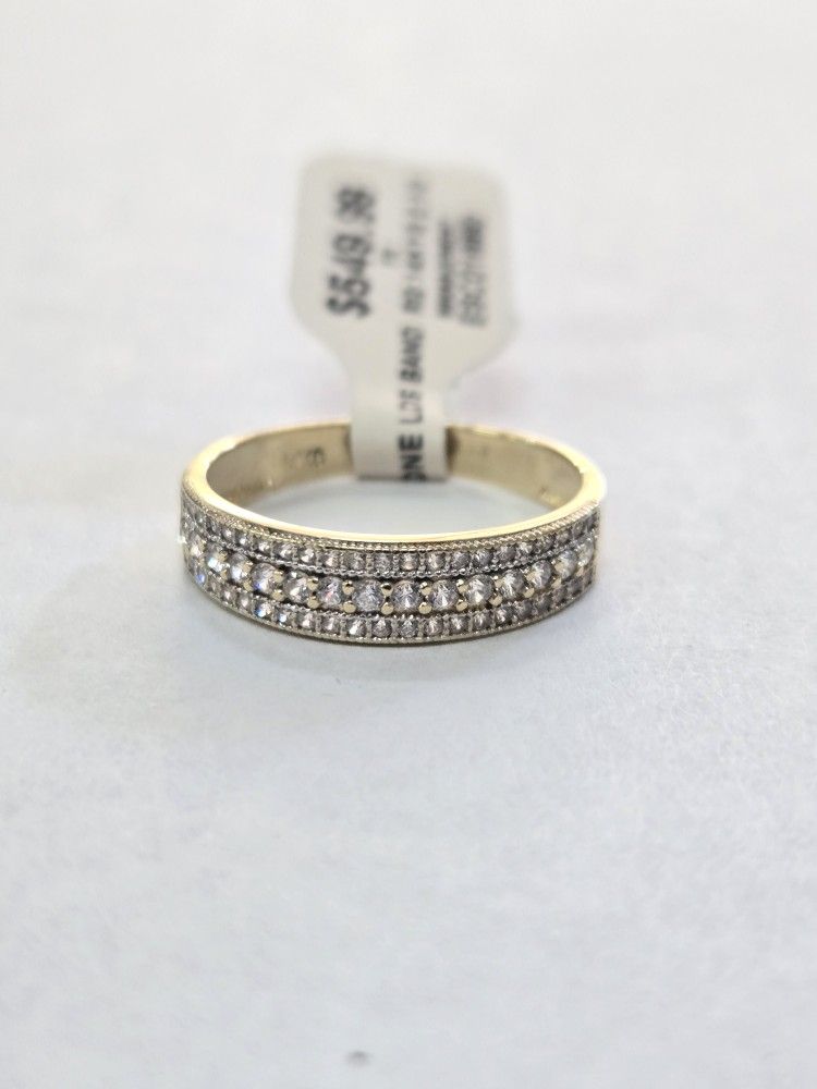 14kt Gold CZ Stone Band