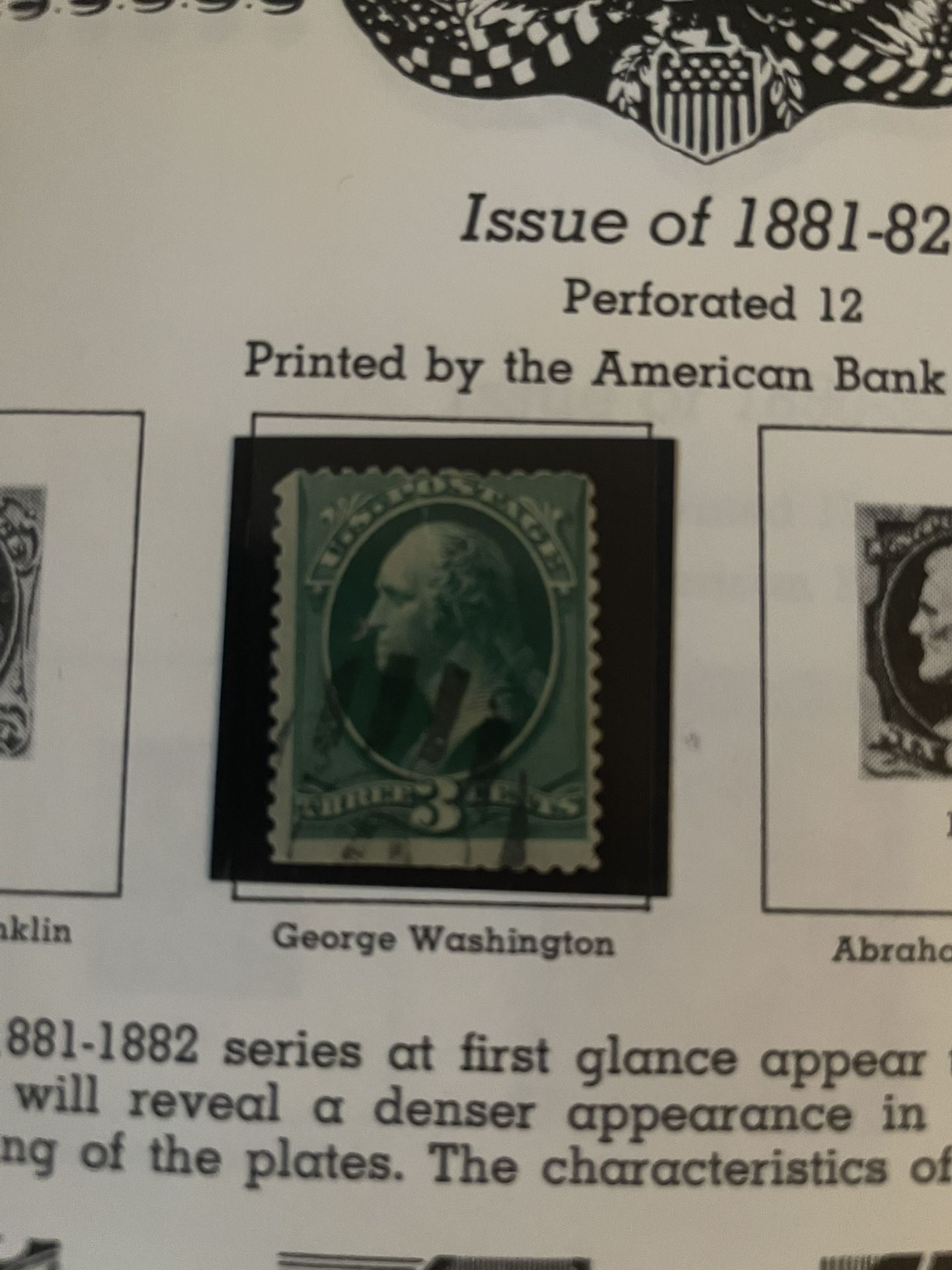 1870 3-Cent George Washington Green Stamp - Scott #147, Lightly Hinged, No Gum, Unused - Vintage U.S. Postal History