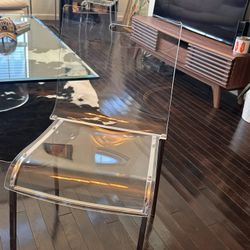 Clear Plexiglass Chairs Set Of 3 