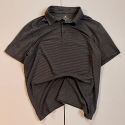 George grey striped polo shirt size M